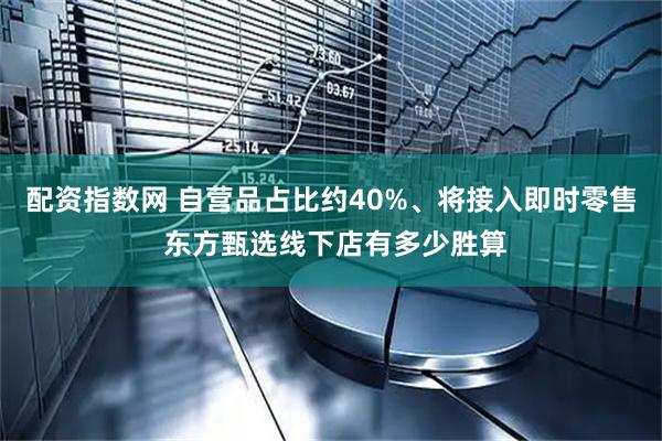 配资指数网 自营品占比约40%、将接入即时零售 东方甄选线下店有多少胜算